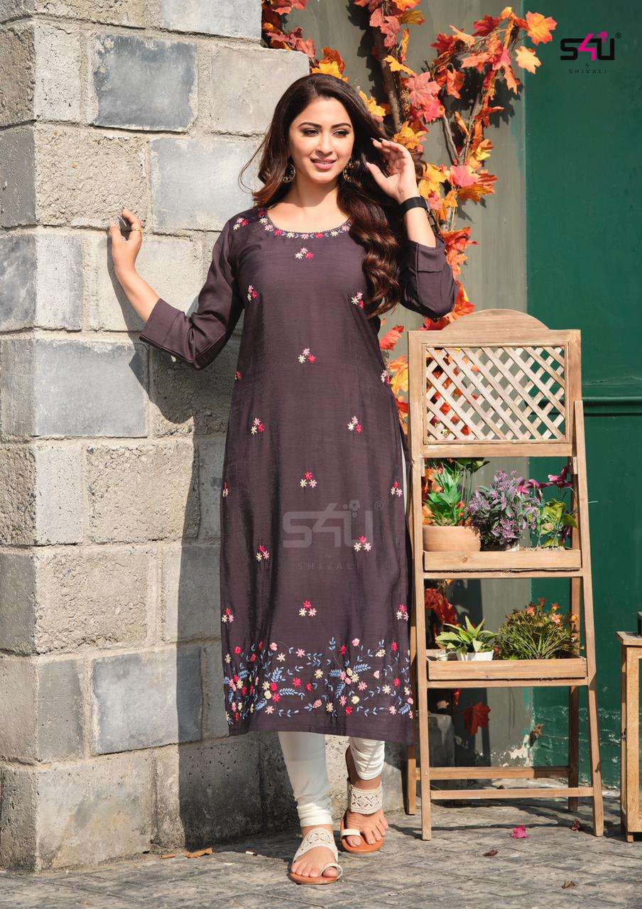 1love by s4u knotty tales sober and delightful kurtas with colorful knot handwork collection 