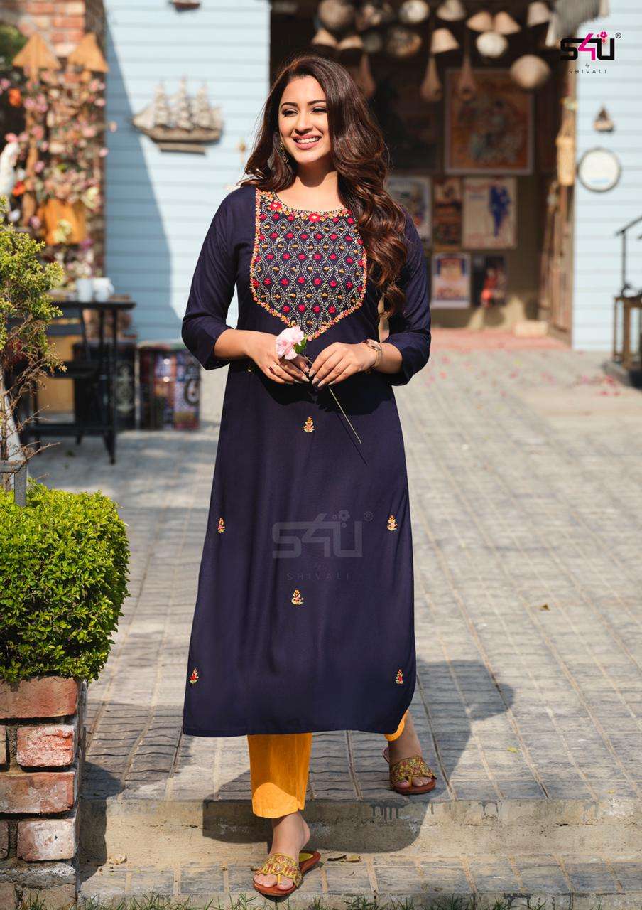 1love by s4u knotty tales sober and delightful kurtas with colorful knot handwork collection 