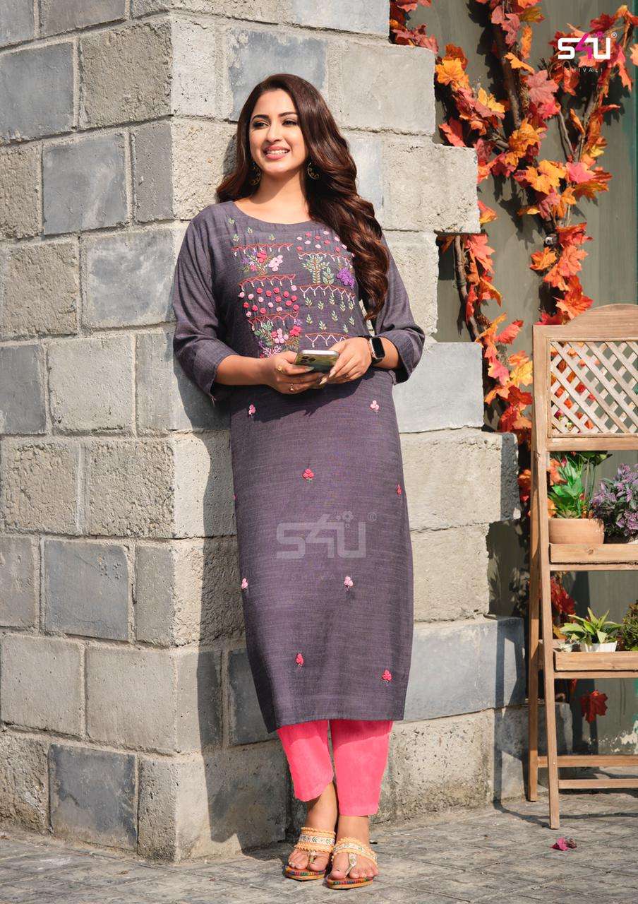 1love by s4u knotty tales sober and delightful kurtas with colorful knot handwork collection 