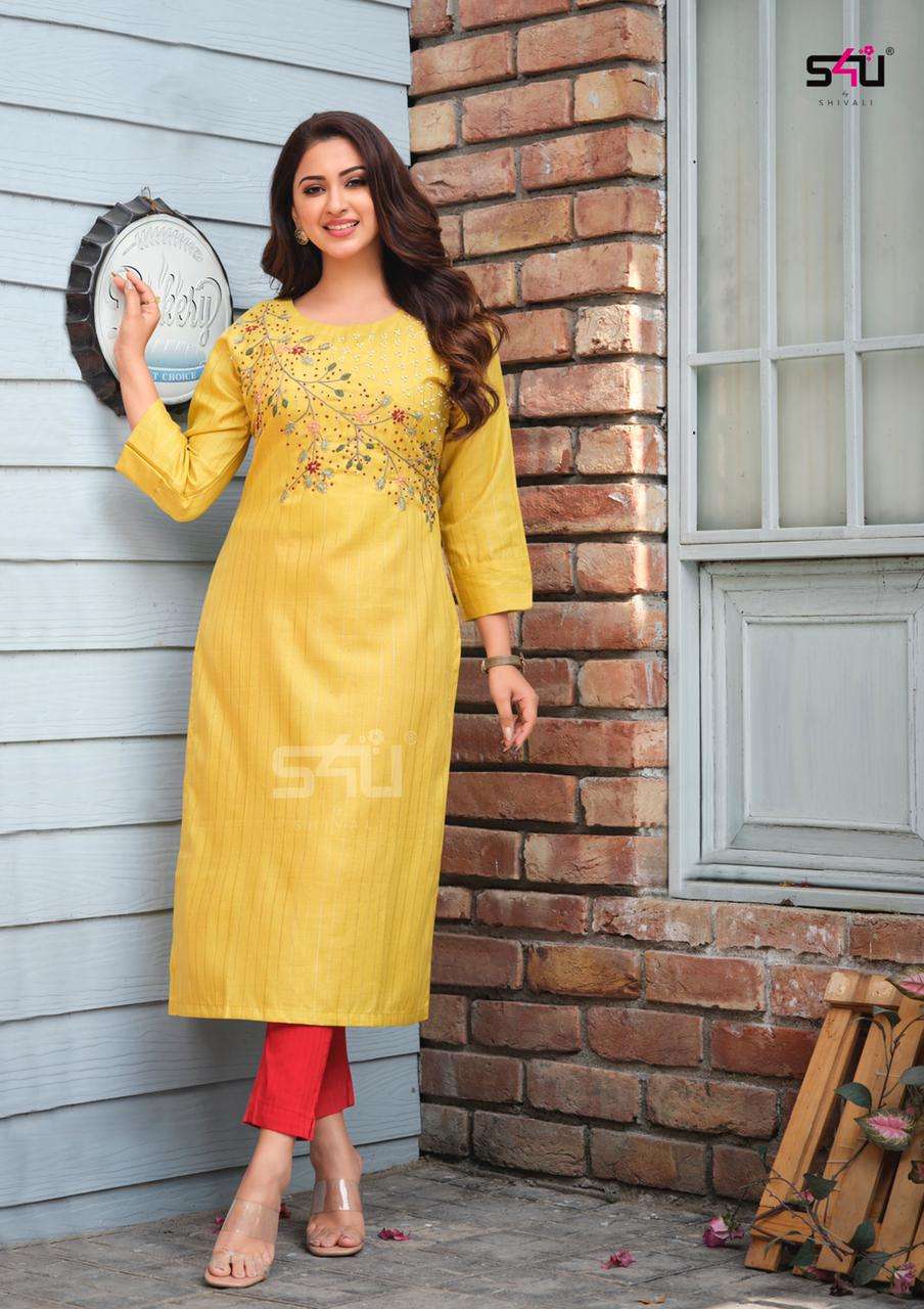 1love by s4u knotty tales sober and delightful kurtas with colorful knot handwork collection 