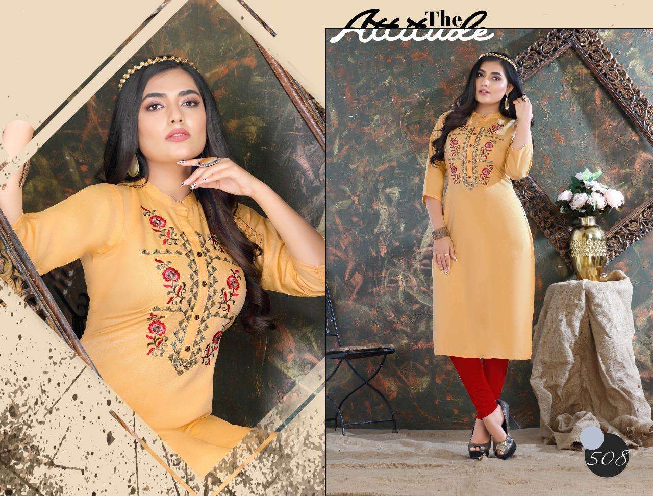  BEAUTY QUEEN ROSE🌹BERRY HEAVY 14 Kg Cross Rayon with emboss Embroidered computer  work with sequence KURTI CATALOG WHOLESALER BEST RATE