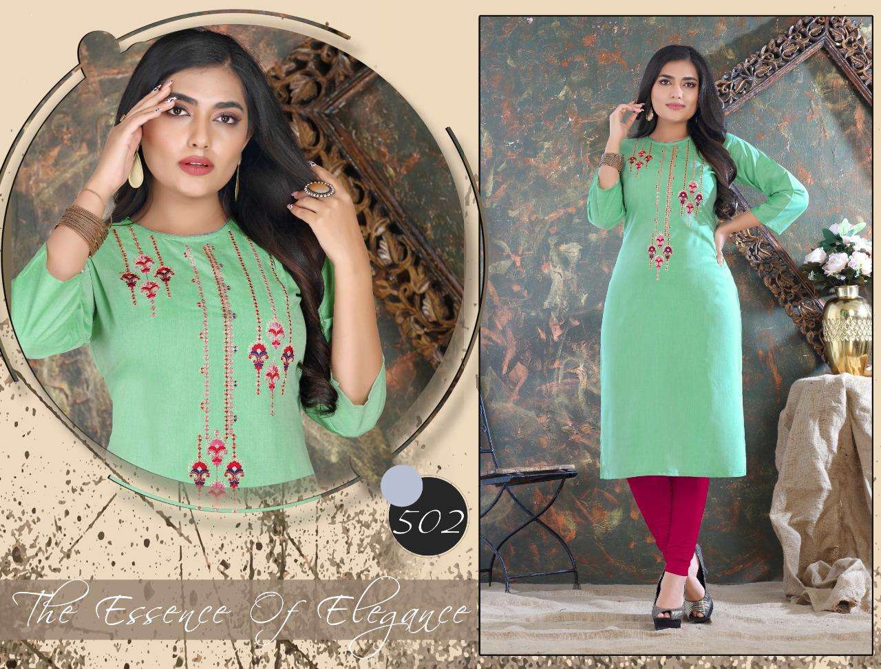  BEAUTY QUEEN ROSE🌹BERRY HEAVY 14 Kg Cross Rayon with emboss Embroidered computer  work with sequence KURTI CATALOG WHOLESALER BEST RATE