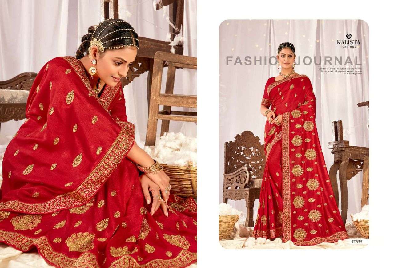 gulkand by kalista fashions embroidery vichitra fabrics sarees 
