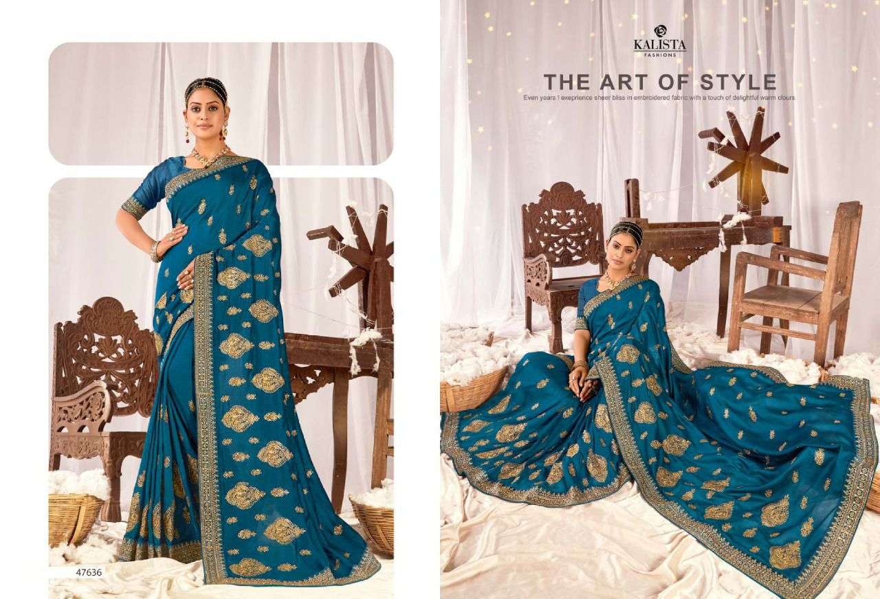 gulkand by kalista fashions embroidery vichitra fabrics sarees 