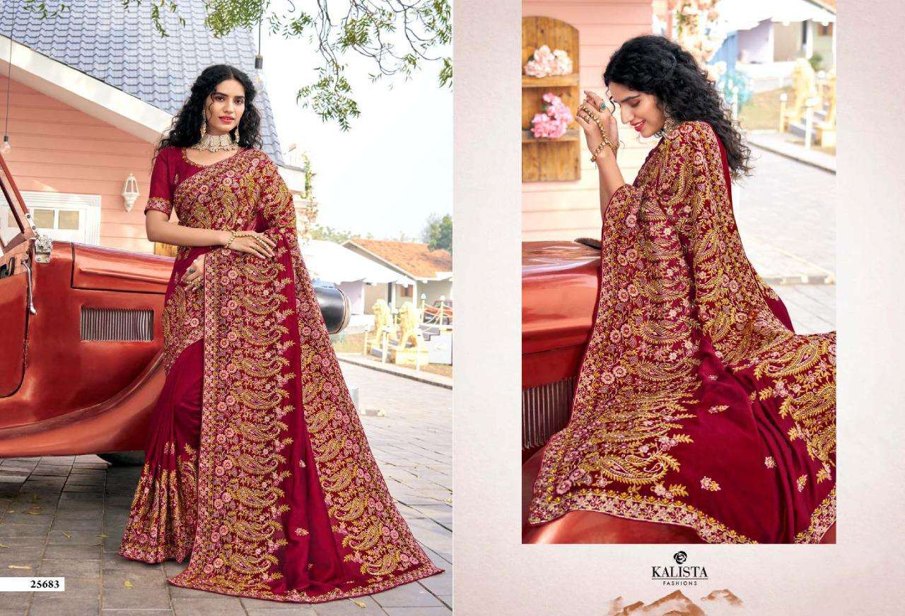 kalista fashion sanaya vol 3 heavy embroidery sarees exports 