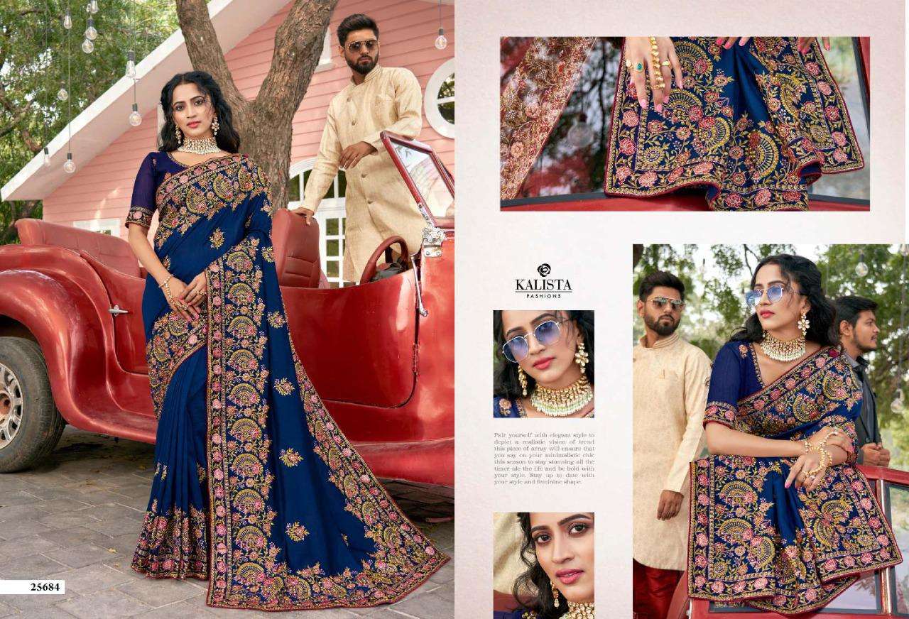 kalista fashion sanaya vol 3 heavy embroidery sarees exports 