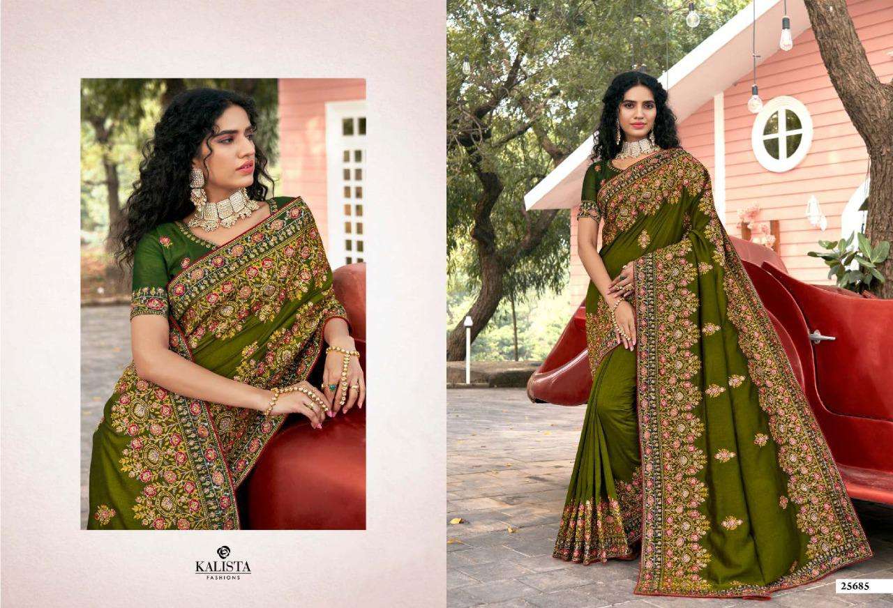 kalista fashion sanaya vol 3 heavy embroidery sarees exports 