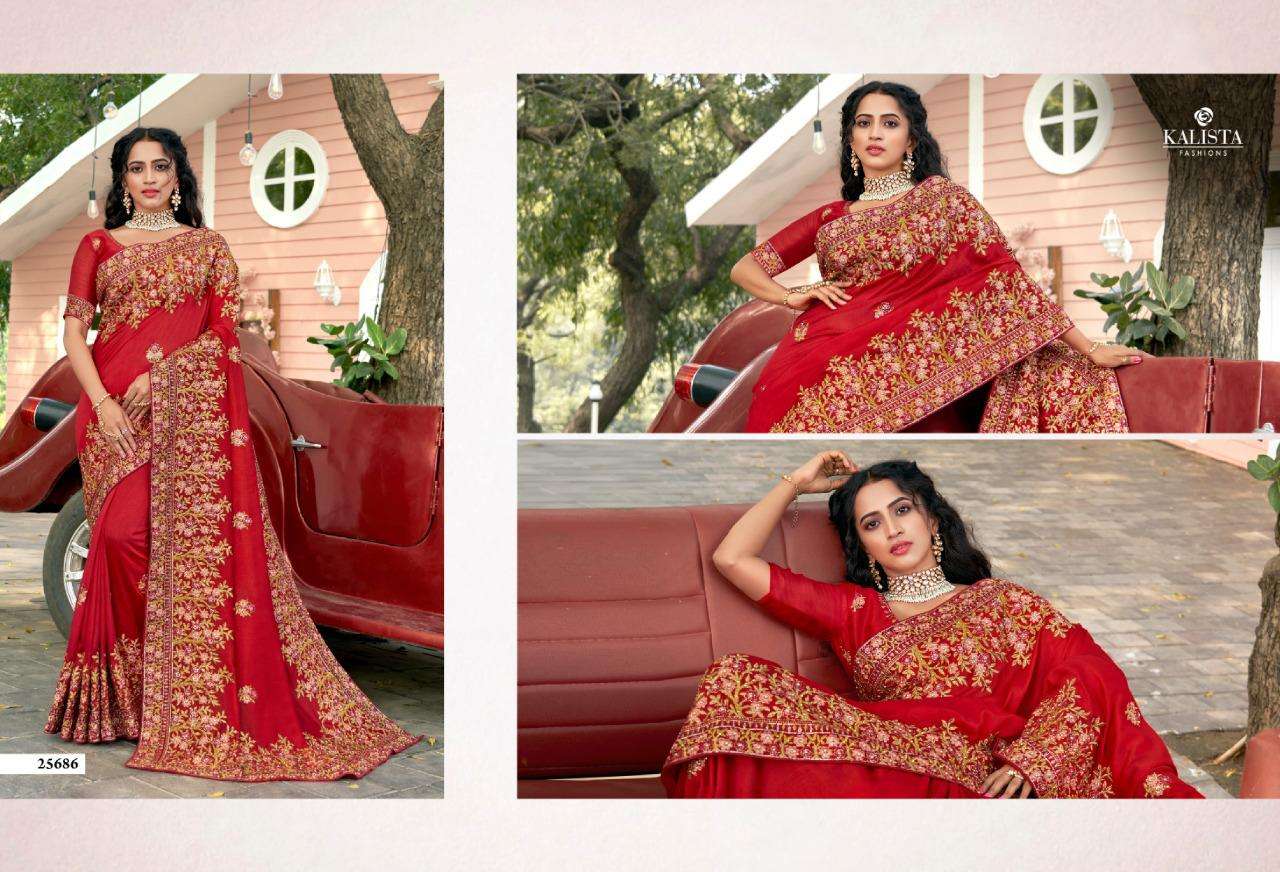 kalista fashion sanaya vol 3 heavy embroidery sarees exports 