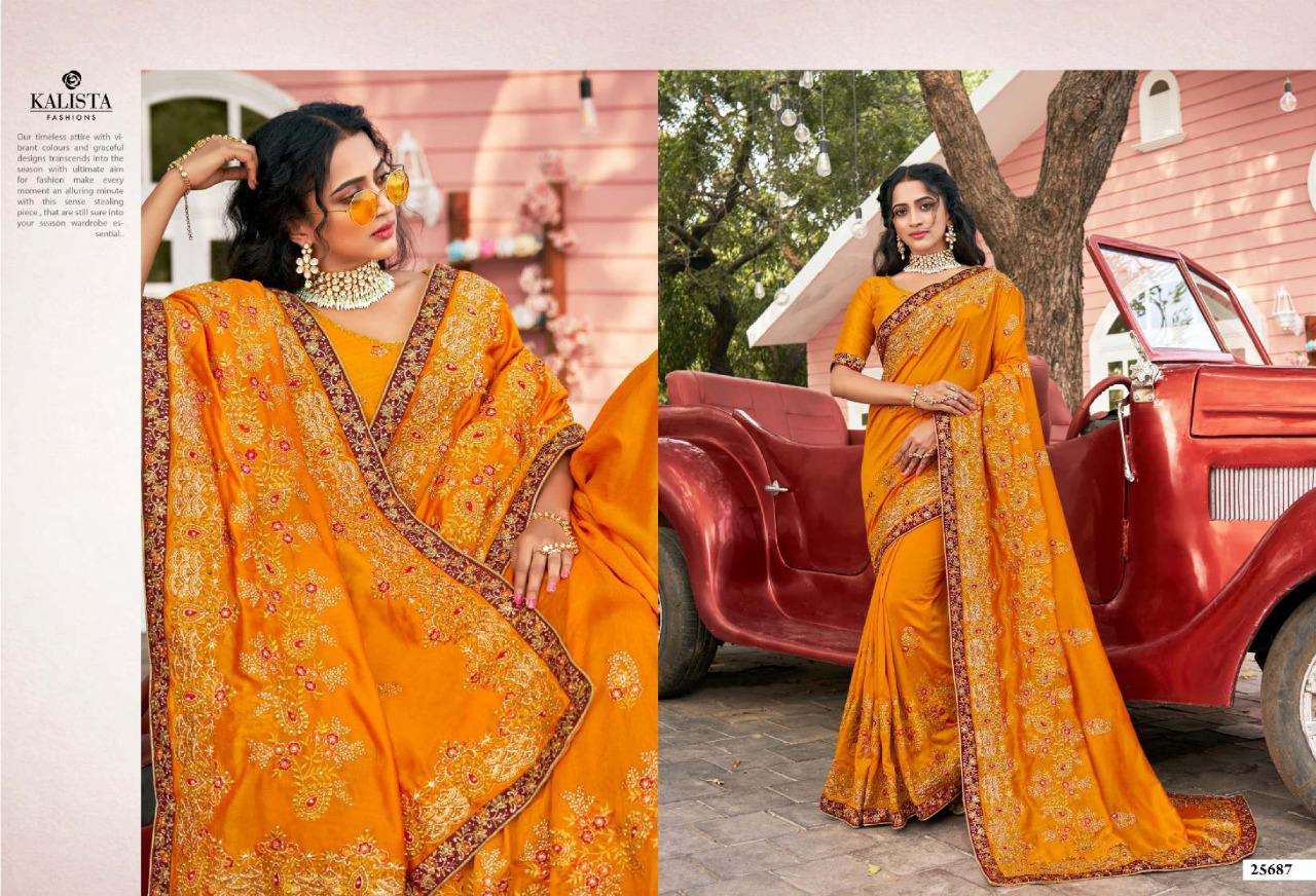 kalista fashion sanaya vol 3 heavy embroidery sarees exports 