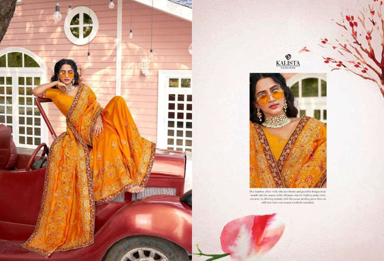 kalista fashion sanaya vol 3 heavy embroidery sarees exports 