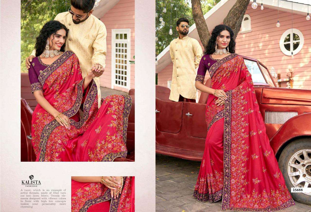 kalista fashion sanaya vol 3 heavy embroidery sarees exports 