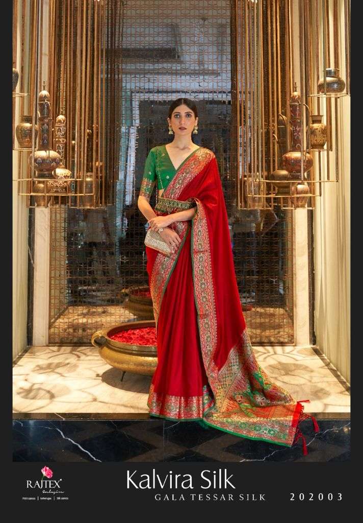 rajtex kalvira silk tusser silk sarees best rate for shop 