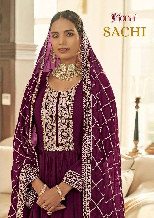 fiona present sachi georgette free size stitch long wedding suits