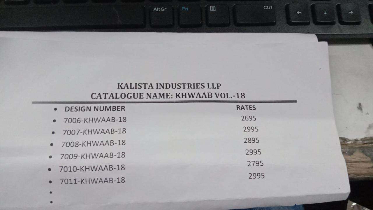 Kalista khwaab vol 18 glass organza designer sarees for festival