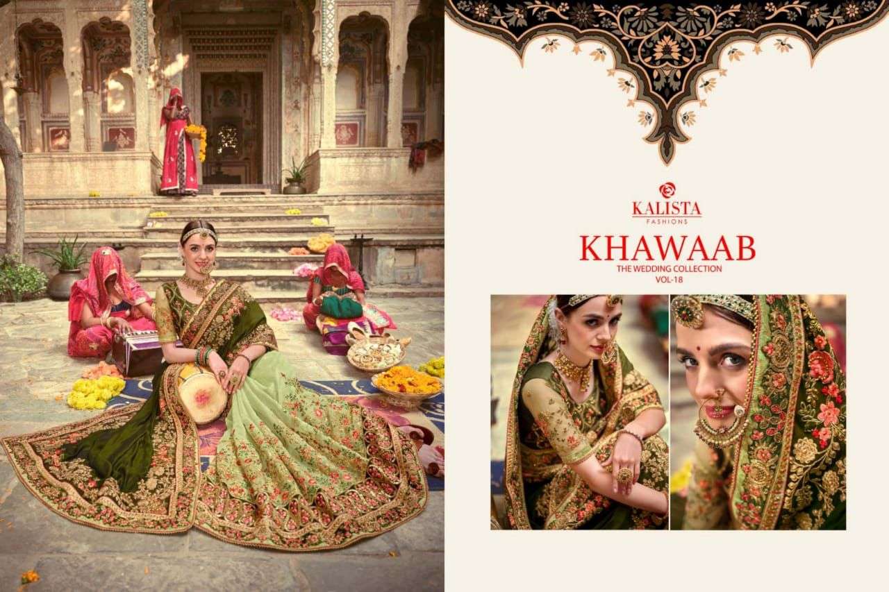 Kalista khwaab vol 18 glass organza designer sarees for festival