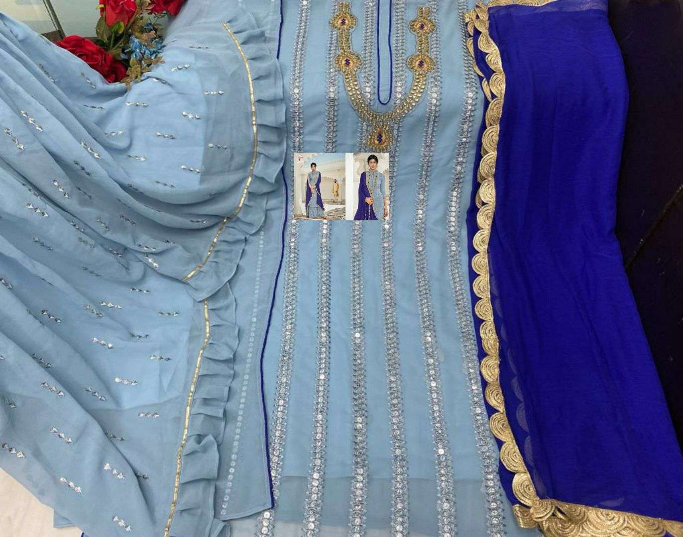 mishaal fab 8017 design colors heavy embroidery pakistani salwar kameez 