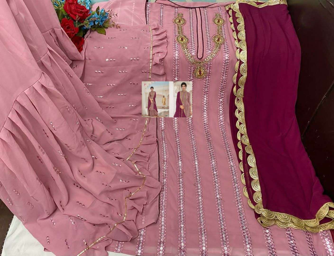 mishaal fab 8017 design colors heavy embroidery pakistani salwar kameez 