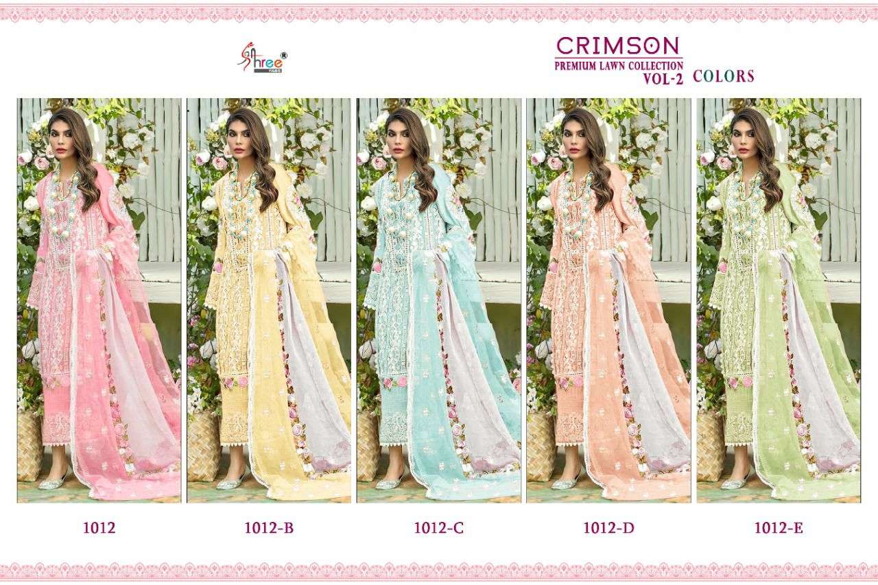 shree fabs crimson 1012 design colors cotton lawn pakistani dresses