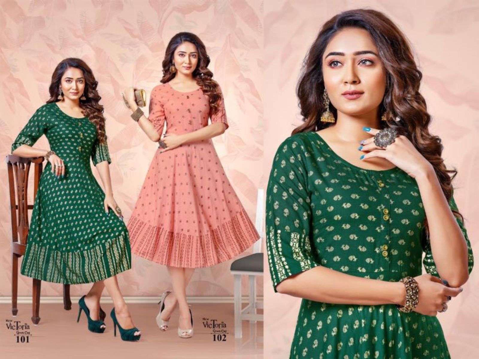 VICTORIA BY BEAUTY QUEEN HEAVY RAYON 14KG HEAVY RAYON 14KG KURTI CATALOG WHOLESALER BEST RATE