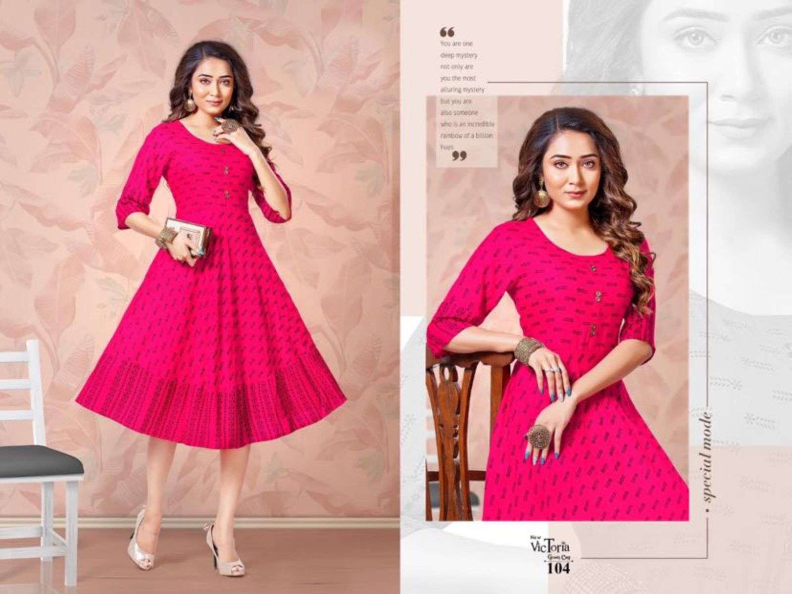 VICTORIA BY BEAUTY QUEEN HEAVY RAYON 14KG HEAVY RAYON 14KG KURTI CATALOG WHOLESALER BEST RATE