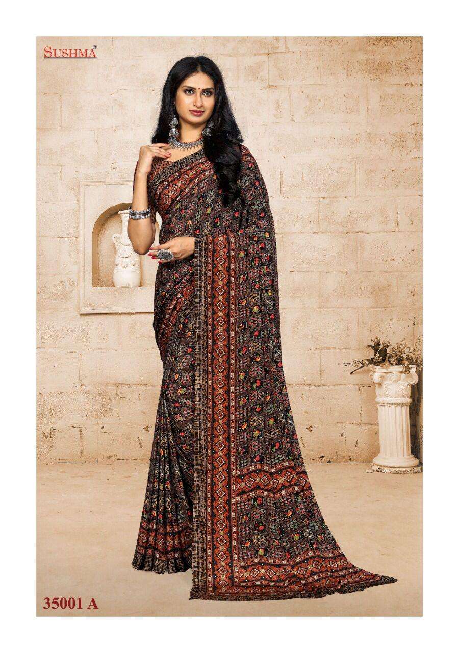 grace catalogue by sushma crape silk printed sarees