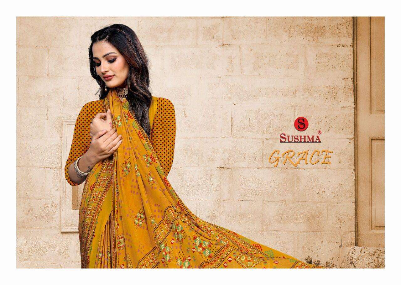 grace catalogue by sushma crape silk printed sarees