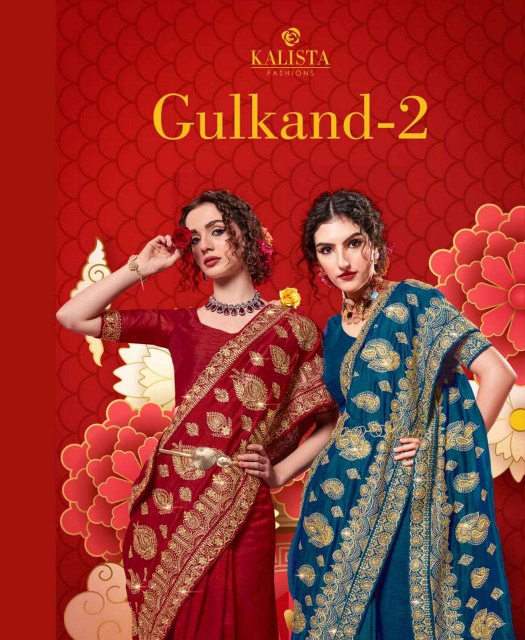 kalista gulkand vol 2 vichitra silk embroidery fancy sarees