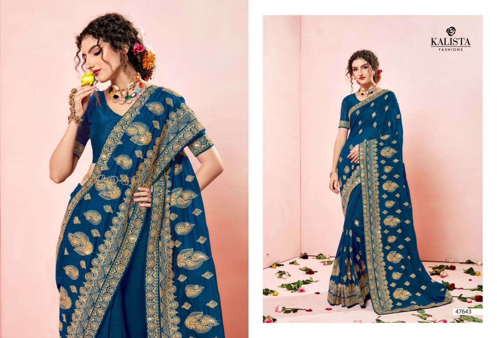 kalista gulkand vol 2 vichitra silk embroidery fancy sarees