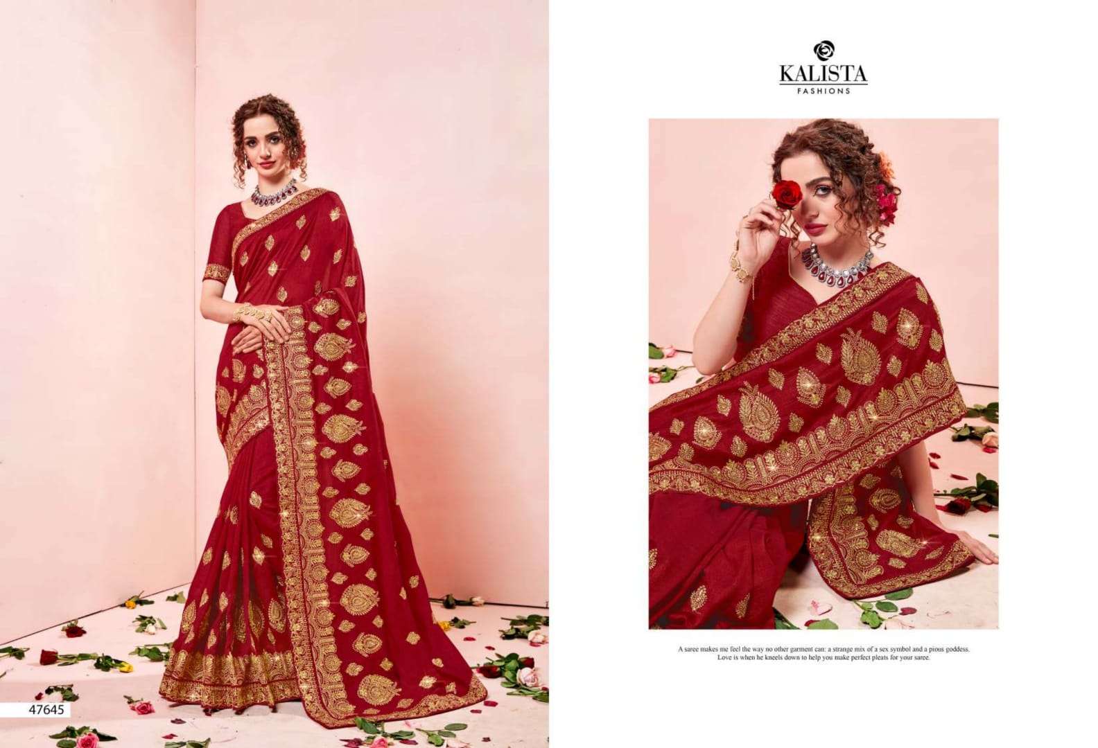kalista gulkand vol 2 vichitra silk embroidery fancy sarees
