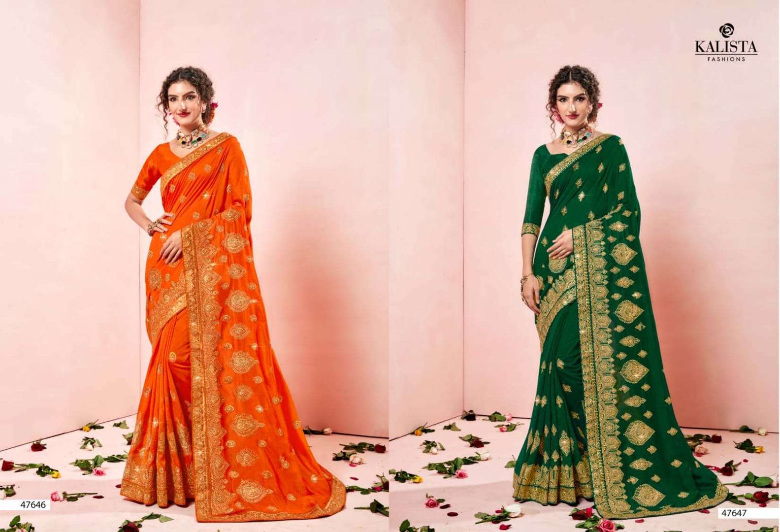 kalista gulkand vol 2 vichitra silk embroidery fancy sarees