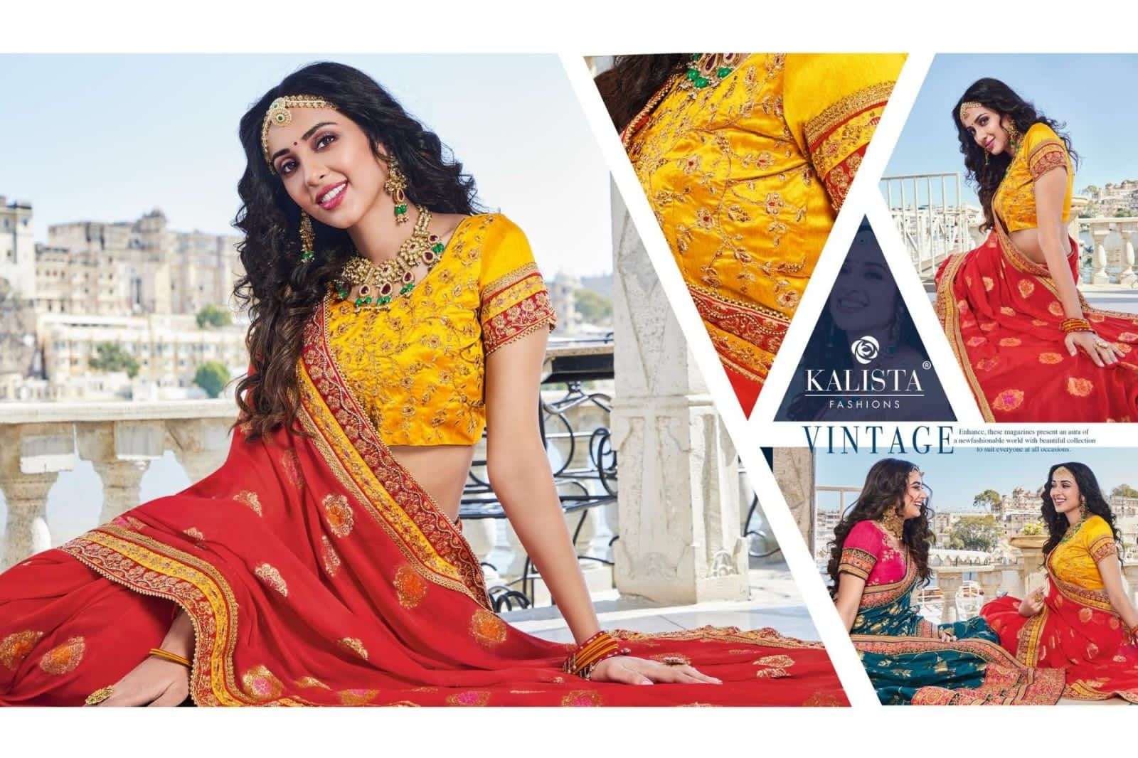 kohinoor gold vol 2 by kalista exclusive culcutta work designer saree