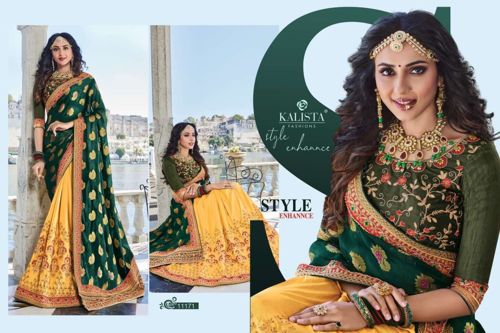 kohinoor gold vol 2 by kalista exclusive culcutta work designer saree