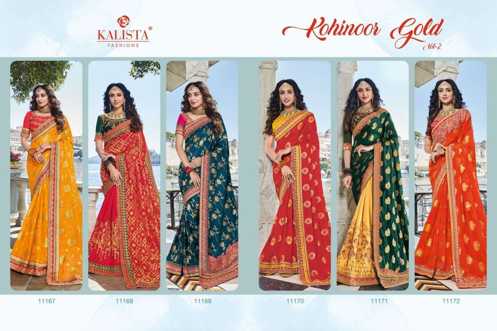 kohinoor gold vol 2 by kalista exclusive culcutta work designer saree