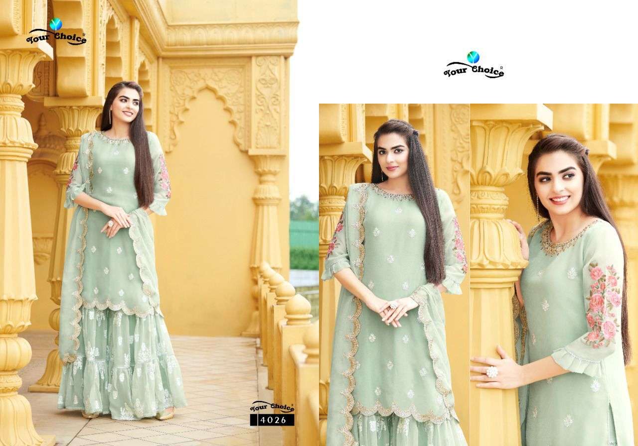maxico by your choice pure georgette readymade free size pakistani garara suits