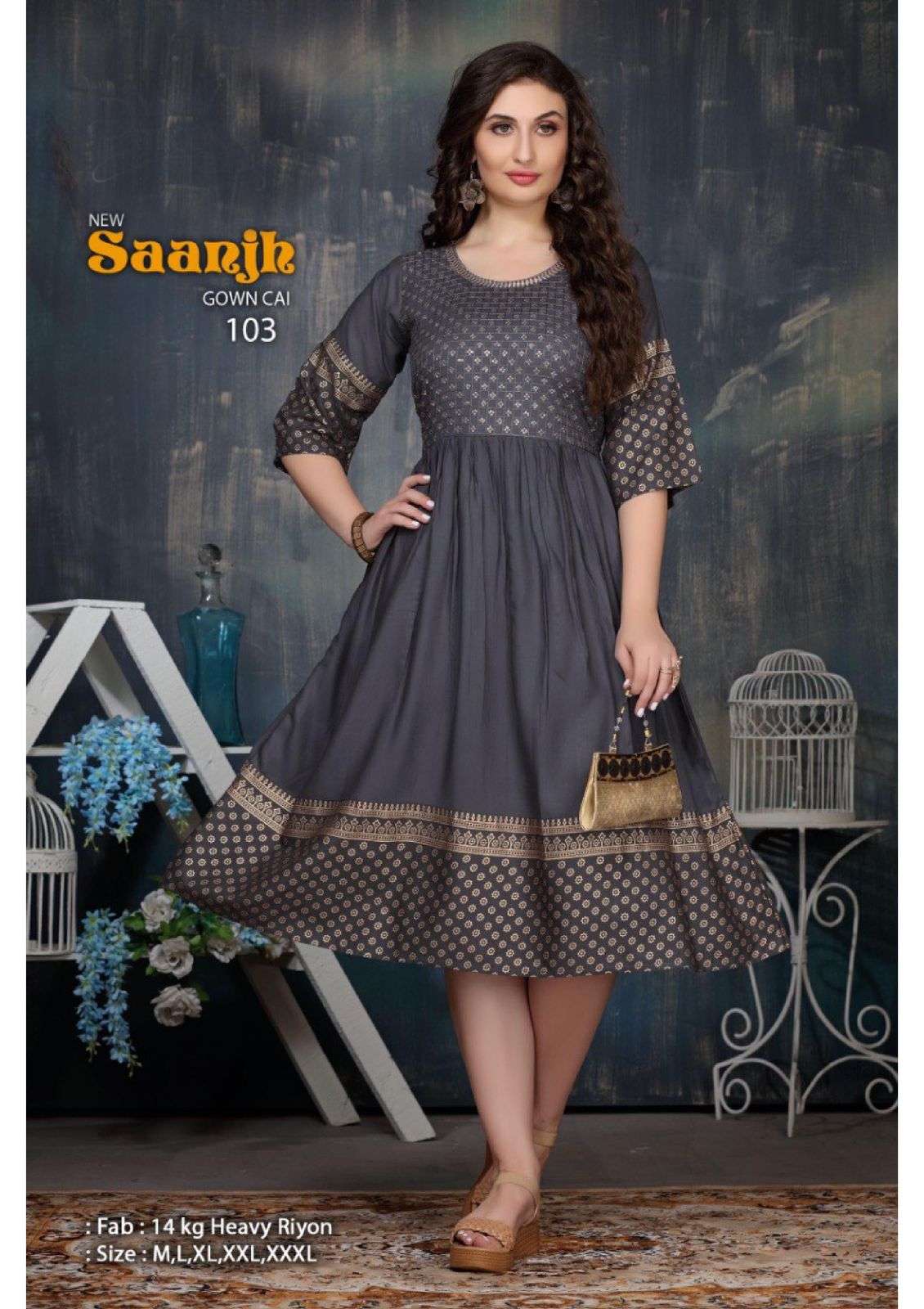SAANJH VOL.2 BY BEAUTY QUEEN HEAVY RAYON WITH WORK KURTI CATALOG WHOLESALER BEST RATE CHENNAI MALAYSIA