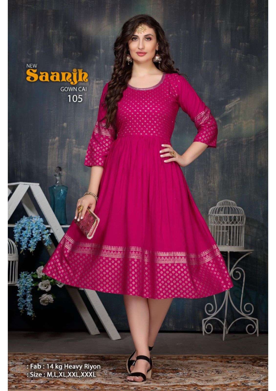 SAANJH VOL.2 BY BEAUTY QUEEN HEAVY RAYON WITH WORK KURTI CATALOG WHOLESALER BEST RATE CHENNAI MALAYSIA
