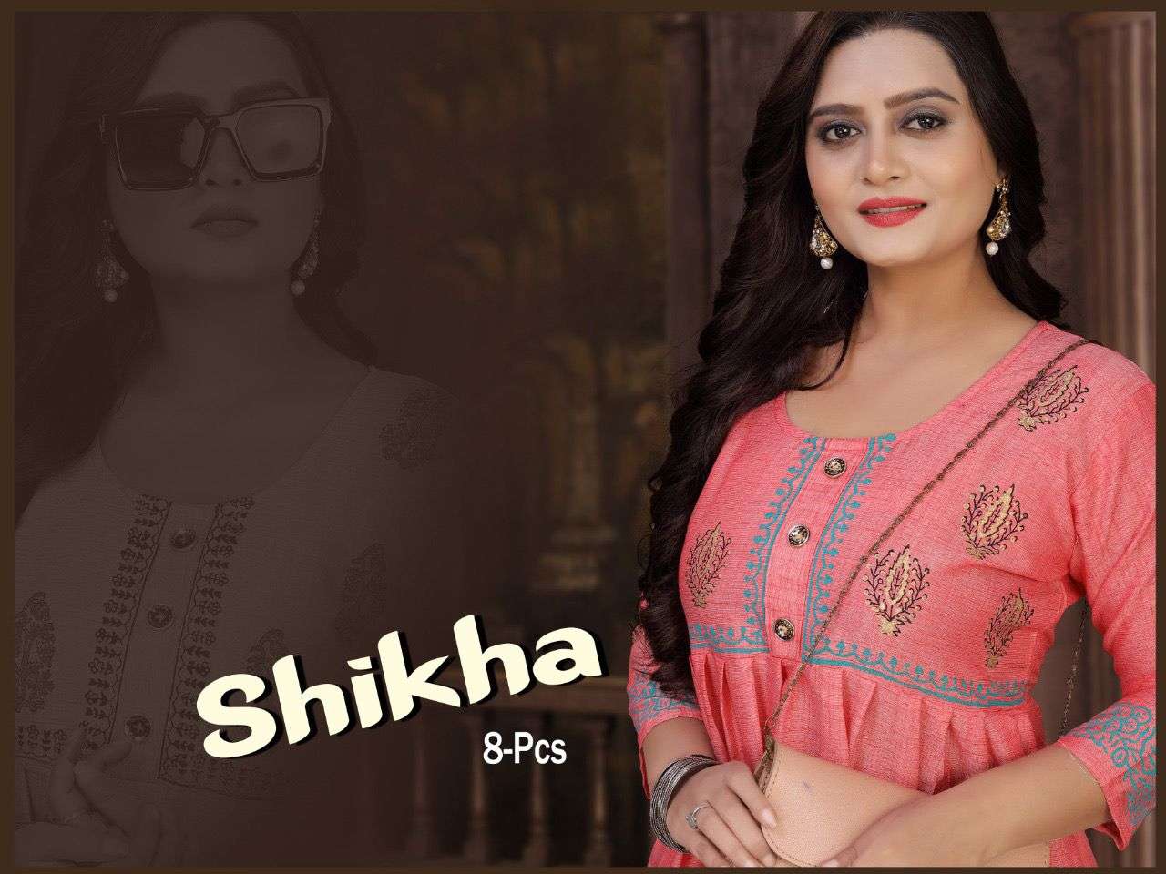 TRENDY SHIKHA HEAVY RAYON TWO TONE Block Work Chapti Pattern Kurti CATALOG WHOLESALER BEST RATE
