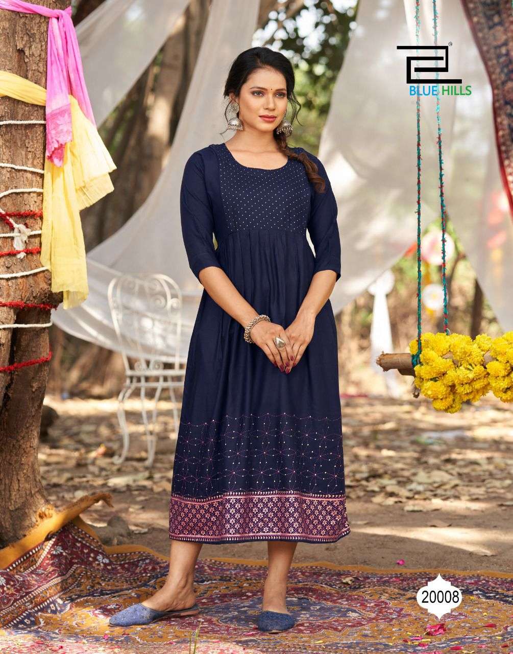 blue hills trend vol 20 simple kurti seller for wholesale shopee 