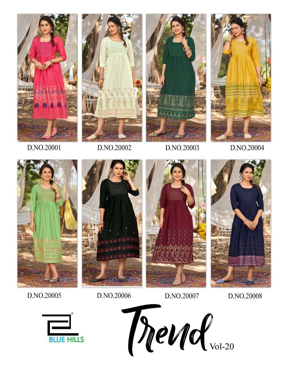blue hills trend vol 20 simple kurti seller for wholesale shopee 