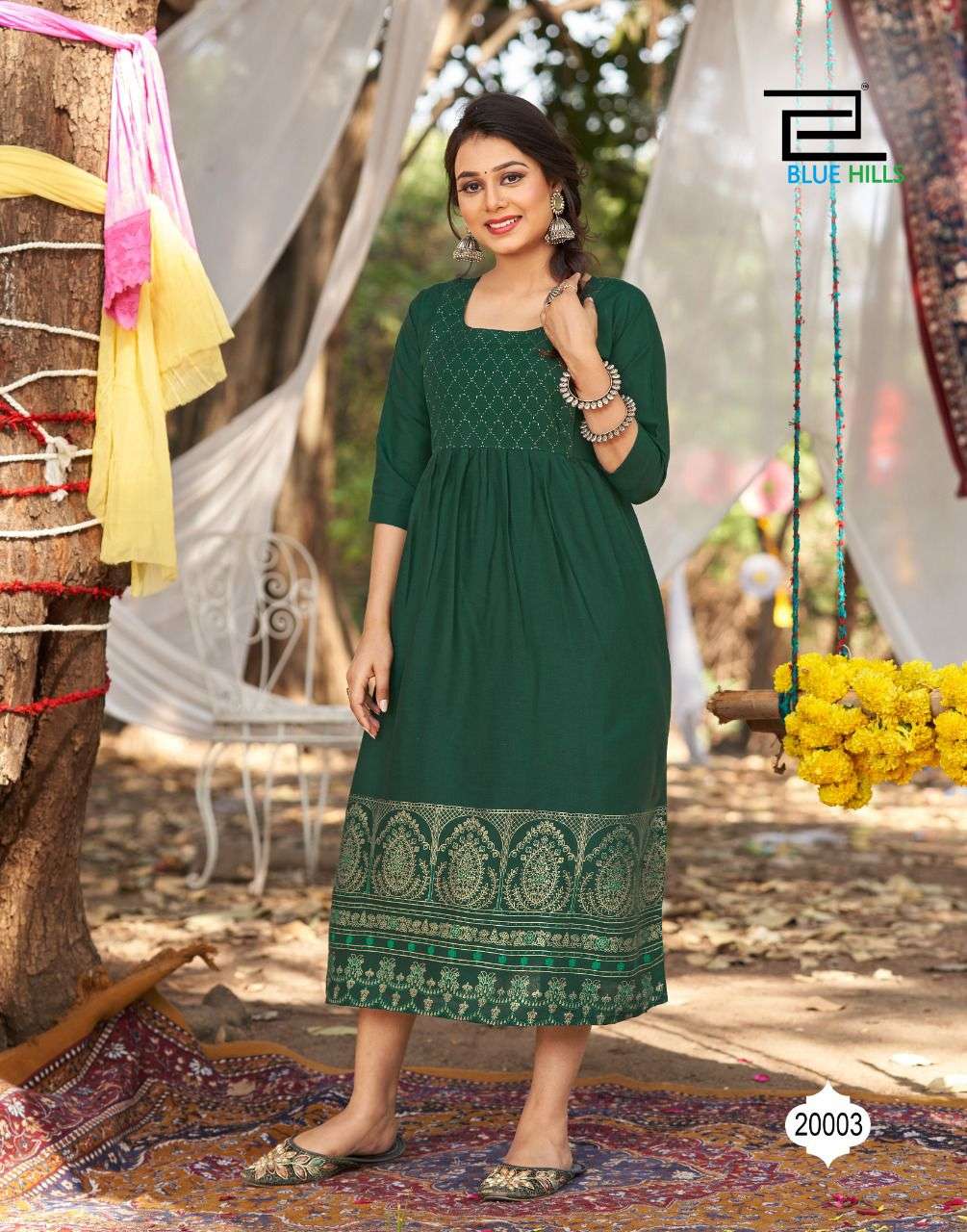 blue hills trend vol 20 simple kurti seller for wholesale shopee 