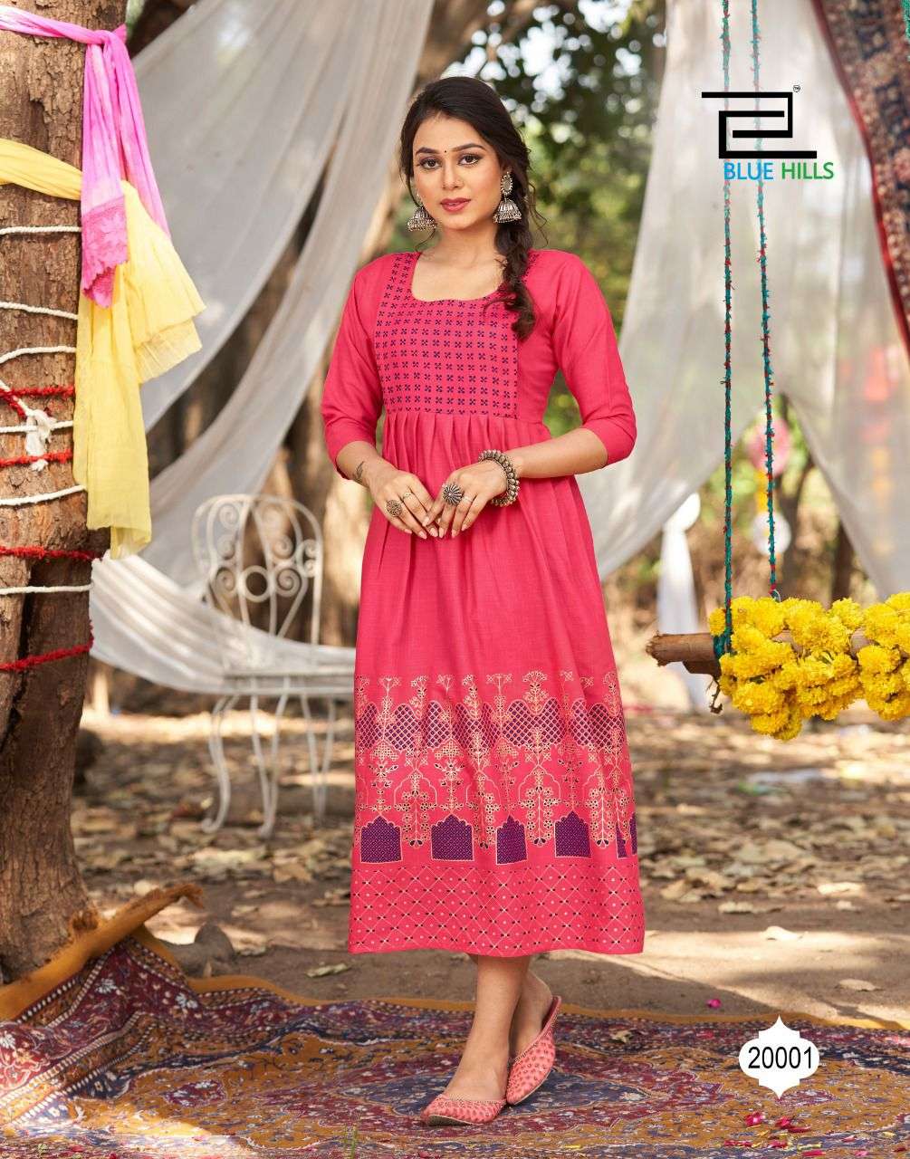 blue hills trend vol 20 simple kurti seller for wholesale shopee 