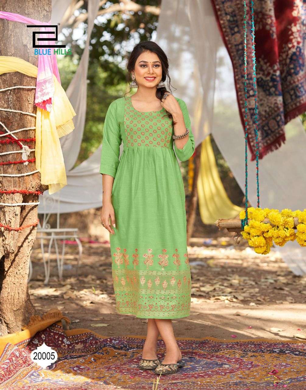blue hills trend vol 20 simple kurti seller for wholesale shopee 