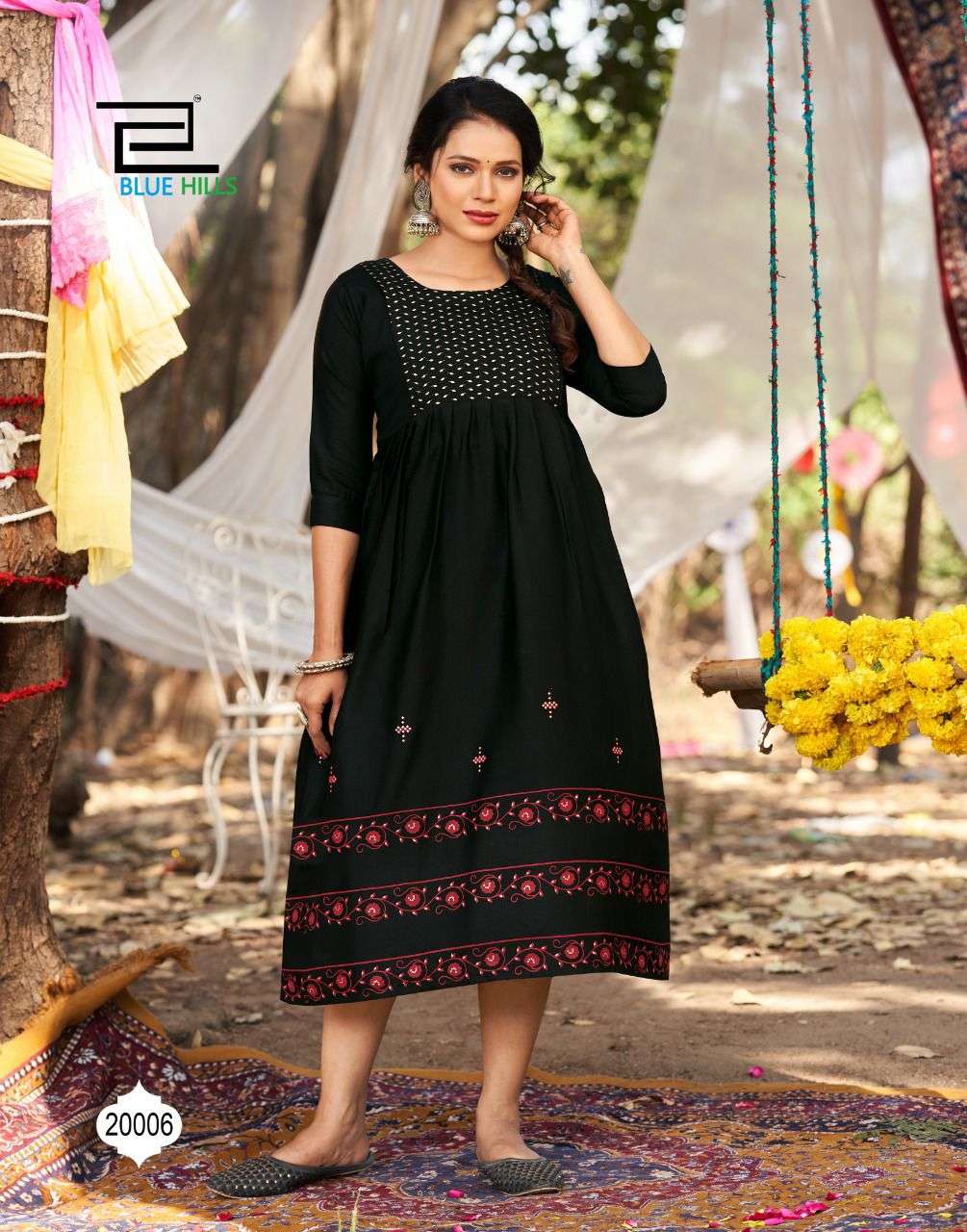 blue hills trend vol 20 simple kurti seller for wholesale shopee 