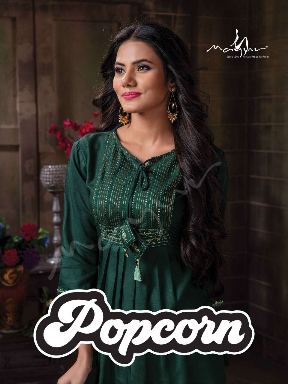 mayur popcorn fancy rayon short top in surat