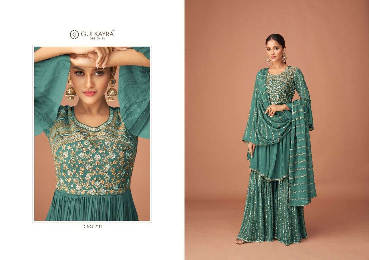 sangini by gulkayra georgette readymade free size gharara suits wholesaler