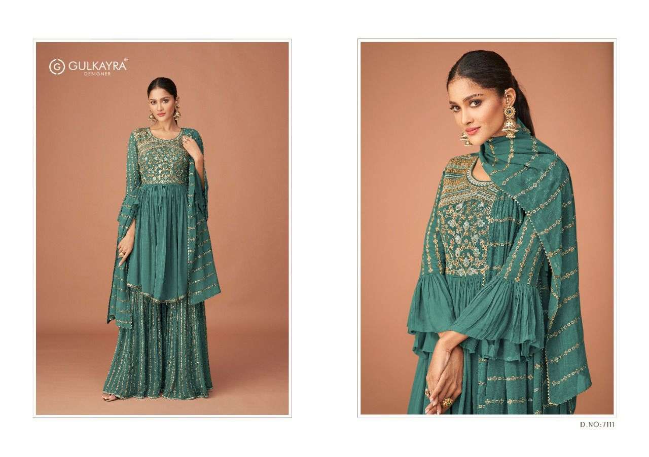 sangini by gulkayra georgette readymade free size gharara suits wholesaler