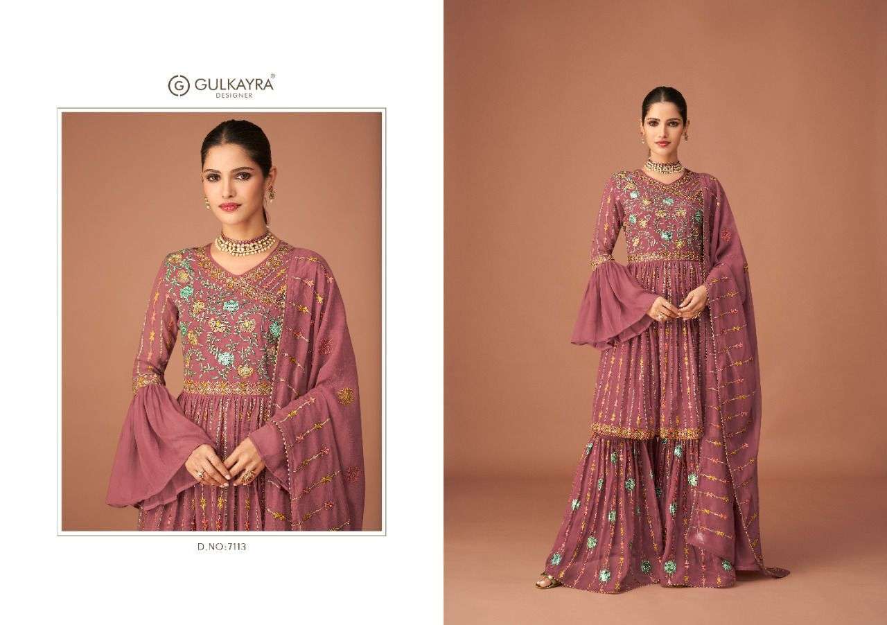 sangini by gulkayra georgette readymade free size gharara suits wholesaler