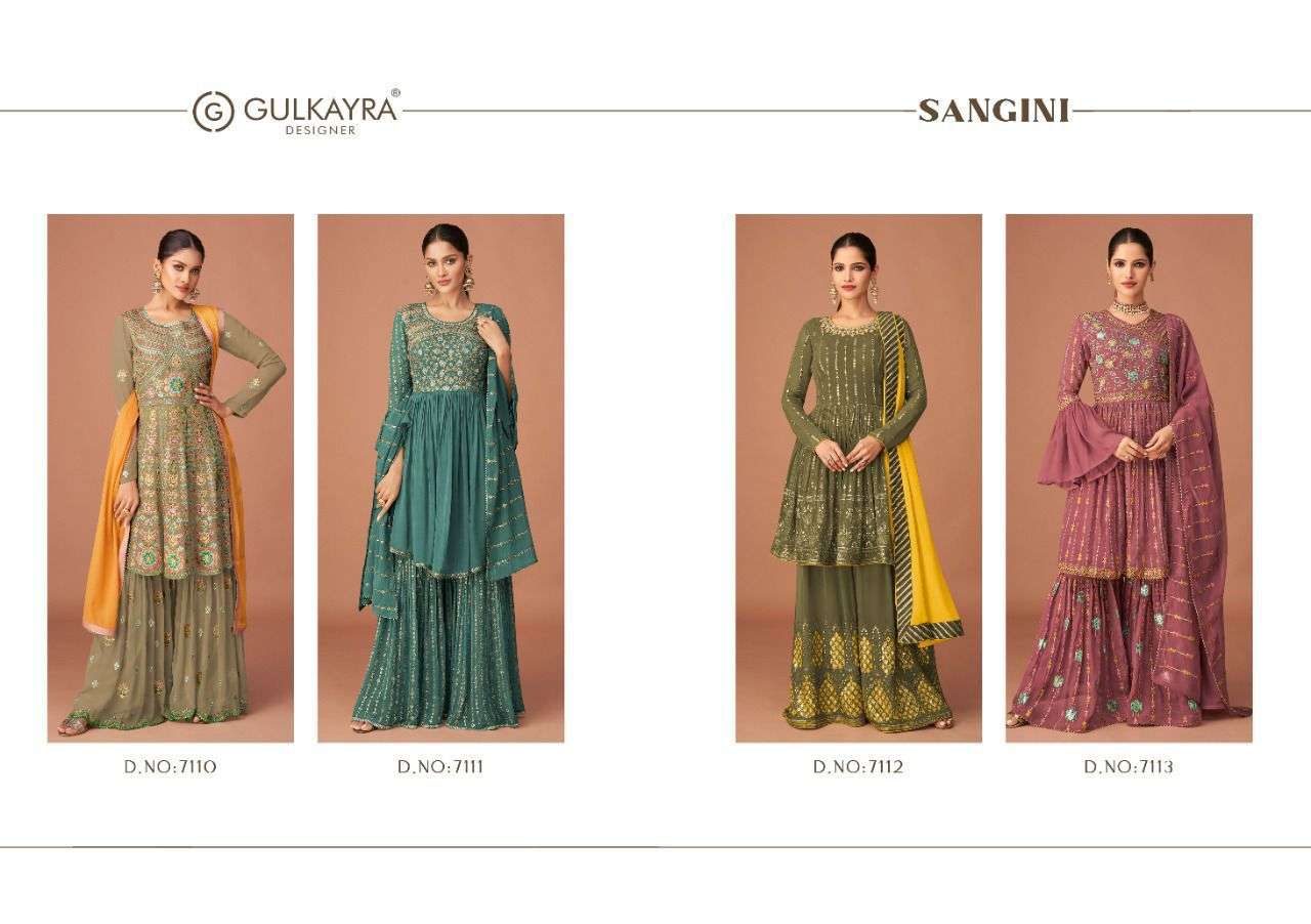 sangini by gulkayra georgette readymade free size gharara suits wholesaler