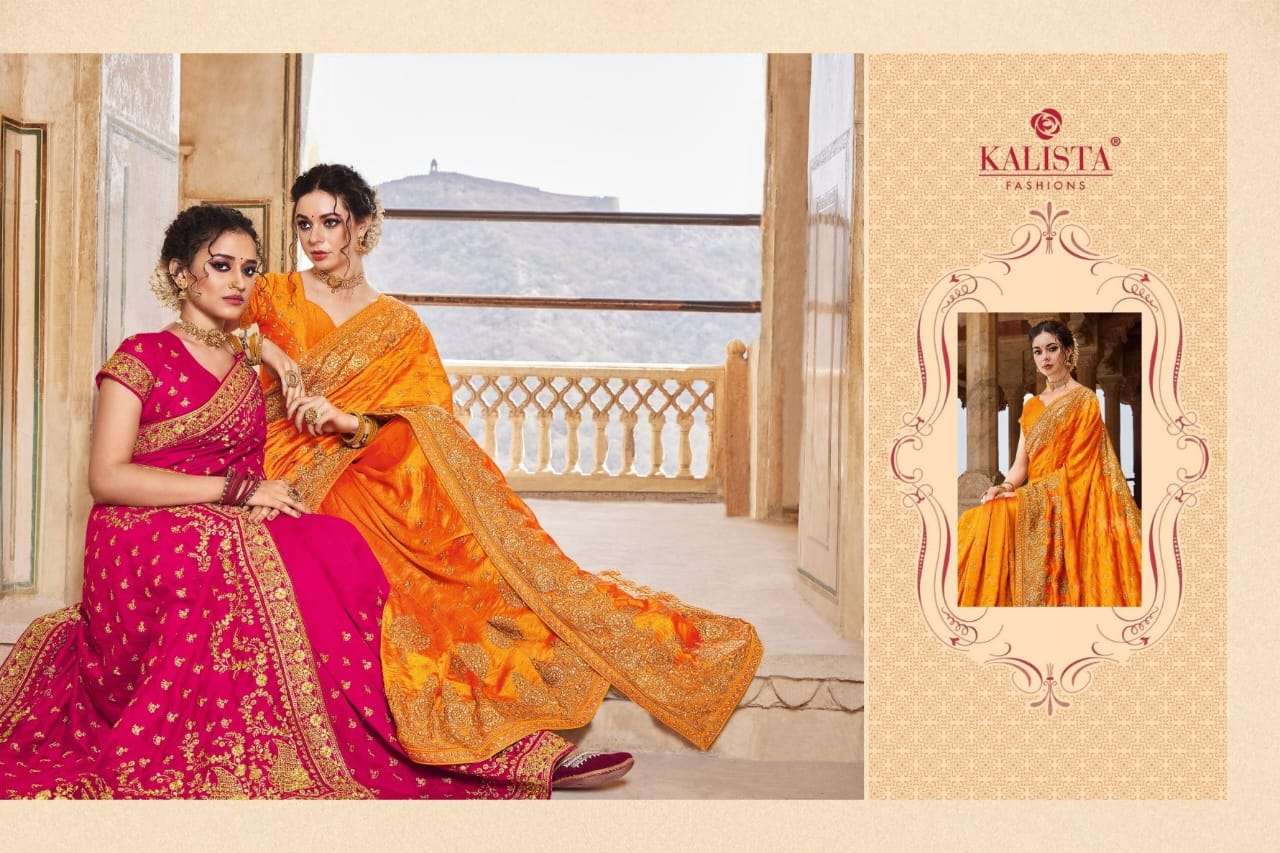 virasat gold vol 3 by kalista vichitra silk embroidery fancy sarees