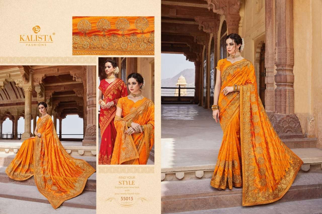 virasat gold vol 3 by kalista vichitra silk embroidery fancy sarees